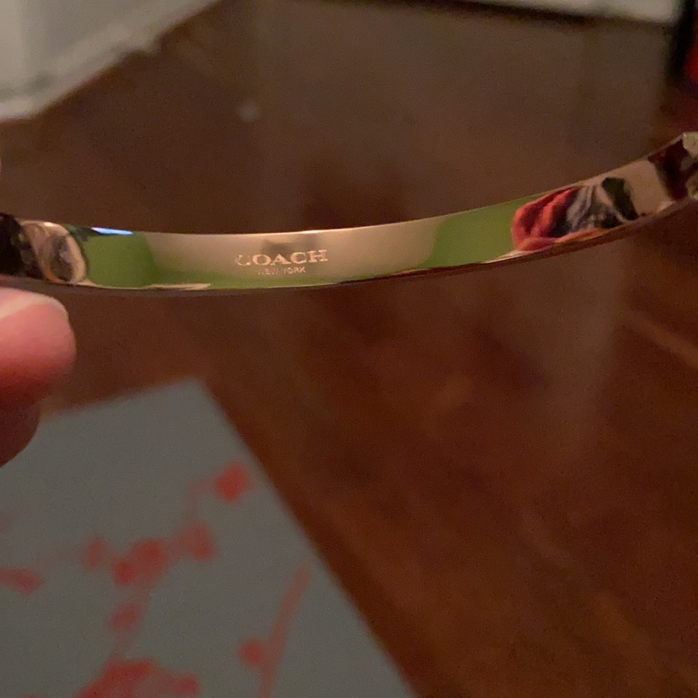 Coach Rose-Gold Kissing C Hinged Bangle - Picture 3 of 8